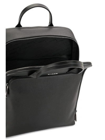 Shop Bally Eranio Leather Backpack In Black