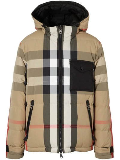 Burberry Rutland Reversible Hooded Puffer Jacket In Beige | ModeSens