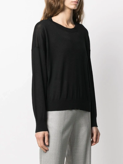 Altea Lightweight Knitted Top In Black