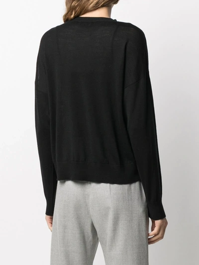 Altea Lightweight Knitted Top In Black