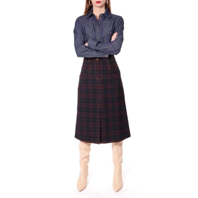 Shop Aggi Chalia Tartan Skirt