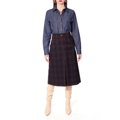 Shop Aggi Chalia Tartan Skirt