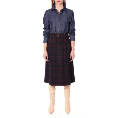 Shop Aggi Chalia Tartan Skirt