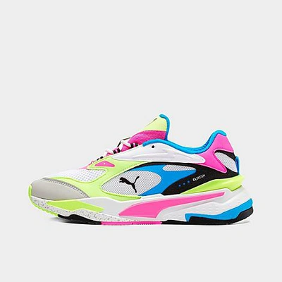 Shop Puma Women's Rs-fast International Casual Shoes In  White/luminous Pink/fizzy Yellow