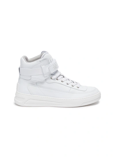 Shop Acne Studios Ankle Strap High Top Leather Sneakers In White