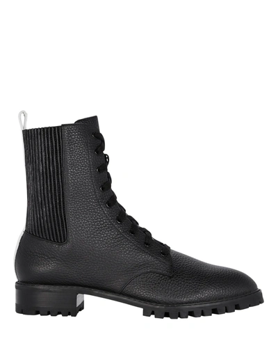 Shop Senso Jackson Leather Combat Boots In Black