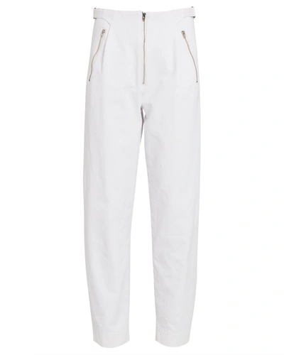 Shop Noam Gilles Straight-leg Cotton Pants In White