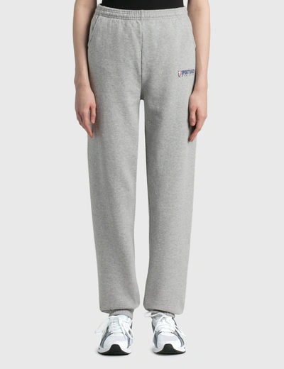 Shop Sporty And Rich Team Logo Sweat Pants In Grey