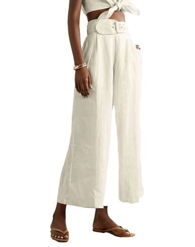 Shop Faithfull The Brand Woman Pants Ivory Size M Linen In White