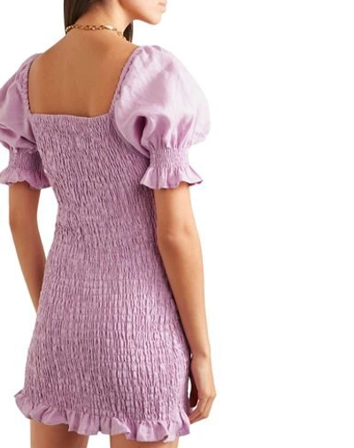 Shop Faithfull The Brand Woman Mini Dress Light Purple Size 8 Linen