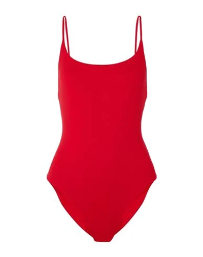 Shop Skin One-piece Swimsuits In Red