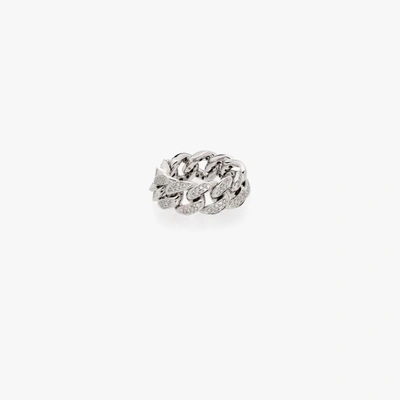 Shop Shay 18k White Gold Flat Link Diamond Ring