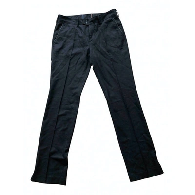Pre-owned Bogner Wool Straight Pants In Black