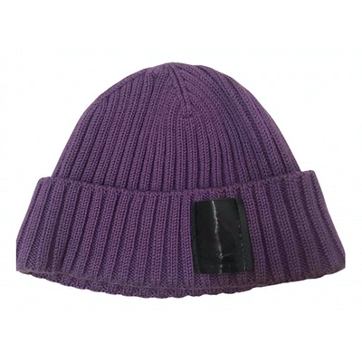 Pre-owned Versace Wool Cap In Purple