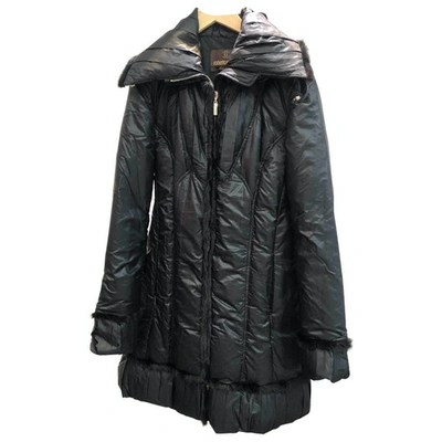 Pre-owned Roberto Cavalli Faux Fur Coat In Black