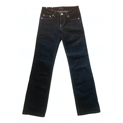Pre-owned Fendi Blue Cotton - Elasthane Jeans