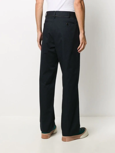 Shop Marni Loose-fit Trousers In Blue