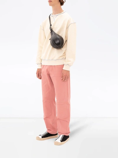 Shop Jw Anderson Tonal Panel Straight-leg Jeans In Pink