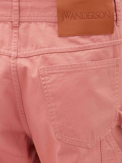 Shop Jw Anderson Tonal Panel Straight-leg Jeans In Pink