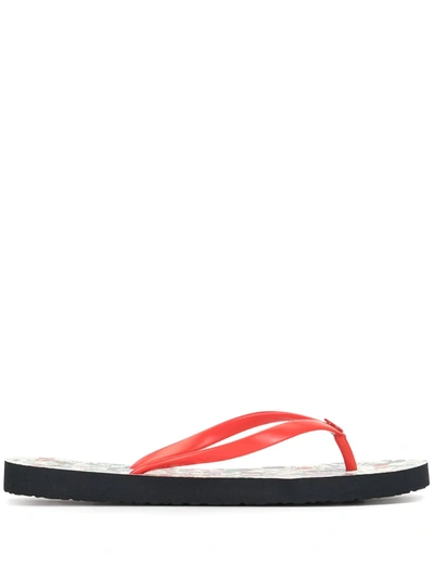 Shop Tory Burch Floral Print Flip-flops In Multicolour