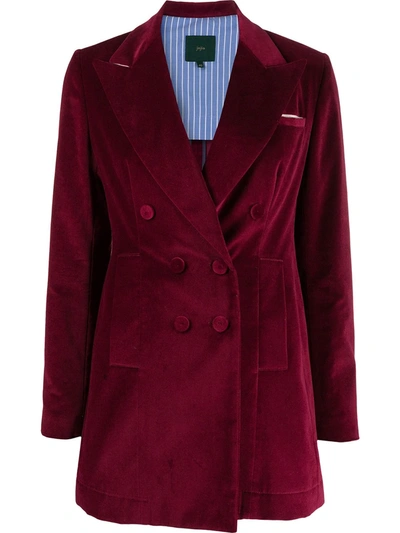 Shop Jejia Double-breasted Blazer In Red