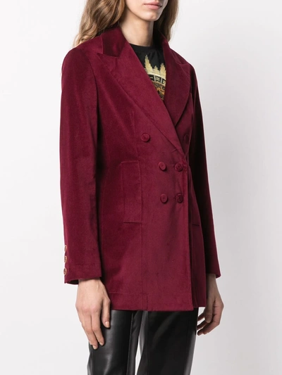 Shop Jejia Double-breasted Blazer In Red