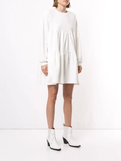Shop Cynthia Rowley Vail Cozy Gathered Swing Dress In White