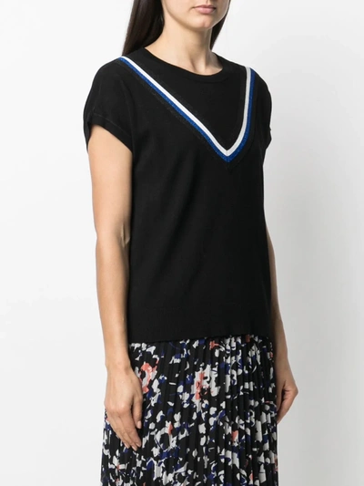 Shop Dkny Knitted T-shirt In Black