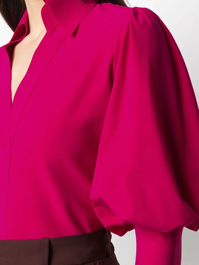 Shop Le Petite Robe Di Chiara Boni Puff-sleeve Blouse In Pink