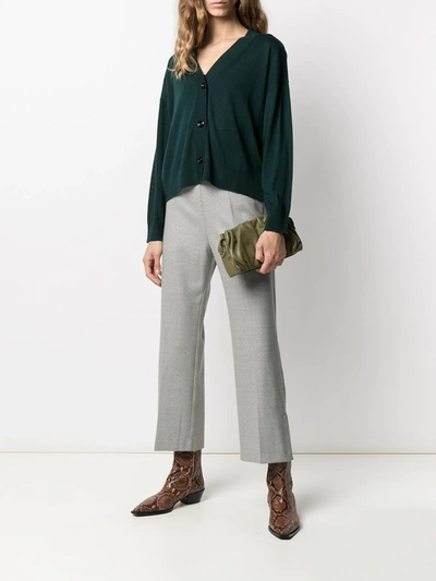 Altea Knitted Virgin Wool Cardigan In Green