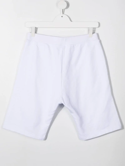 Shop Dsquared2 Teen Logo-print Track Shorts In White