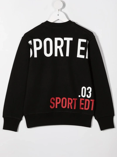 Dsquared2 Multi-logo Print Sweatshirt In Black