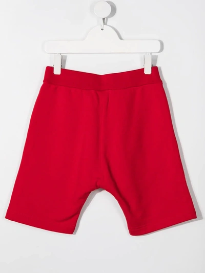 Shop Dsquared2 Logo-print Track Shorts In Red