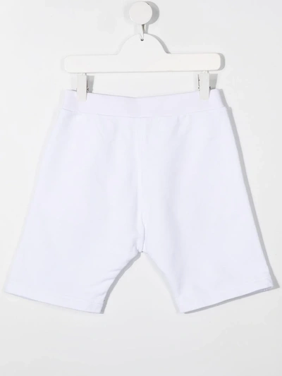 Dsquared2 Contrasting Print Bermuda Shorts In White In White