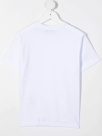 Shop Dsquared2 Stripe Detail Logo T-shirt In White
