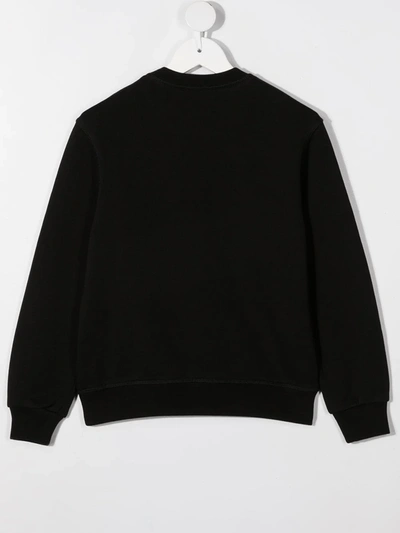 Shop Dsquared2 Logo Print Cotton Sweatshirt In Black