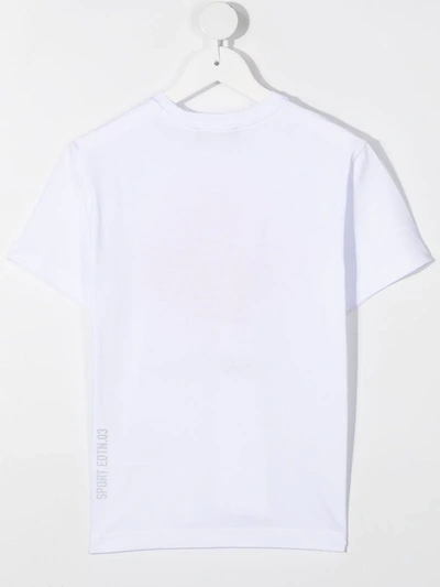 Shop Dsquared2 Logo Print Cotton T-shirt In White