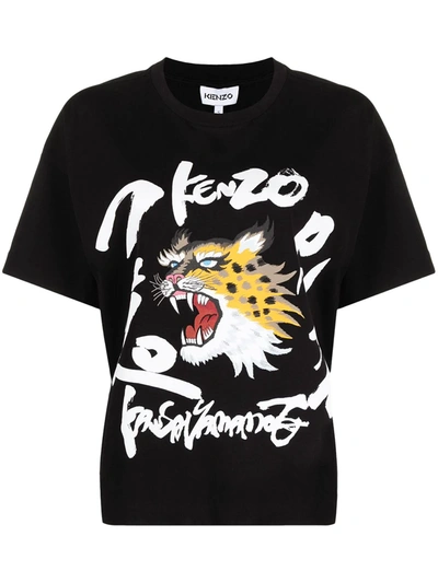 Shop Kenzo X Kansaiyamamoto Logo T-shirt In Black