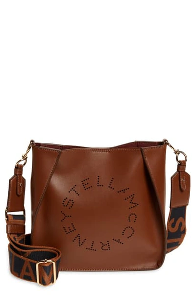 Shop Stella Mccartney Eco Mini Faux Leather Crossbody Bag In 7773 Cinnamon