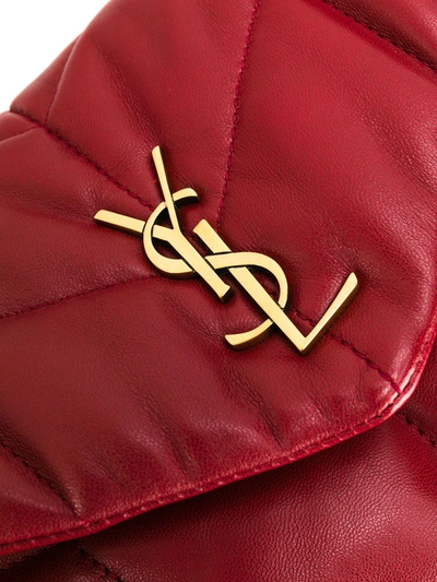 Shop Saint Laurent Monogram Loulou Puffer Mini Leather Shoulder Bag