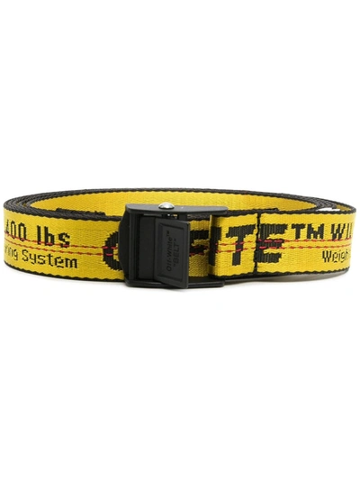 Shop Off-white Industrial Mini Belt In Yellow