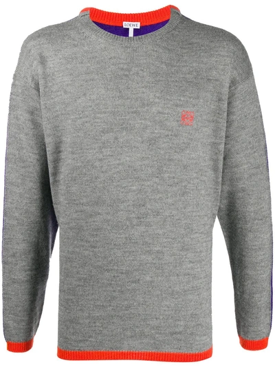 Shop Loewe Anagram Sweater In Grey