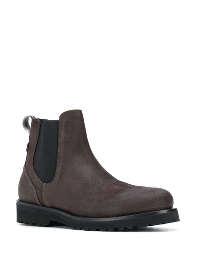 Shop Woolrich Chamois Leather Boots In Brown