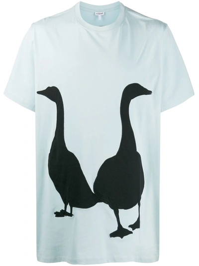 Shop Loewe Goose T-shirt In Blue