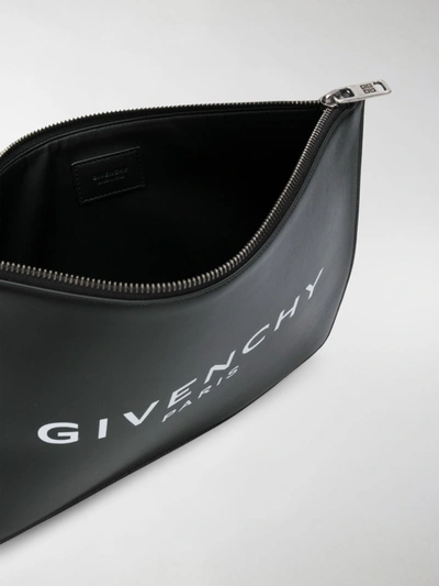 Shop Givenchy Logo Leather Pouch In Black