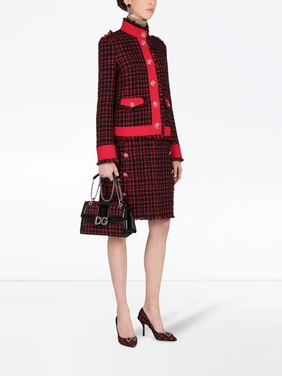 Shop Dolce & Gabbana Wool Skirt In Red