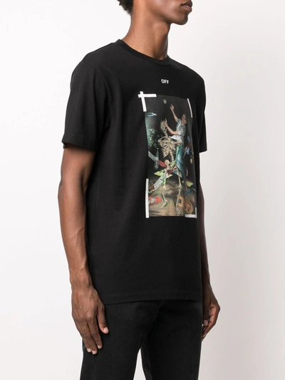 Shop Off-white Cotton Pascal Print T-shirt In Black