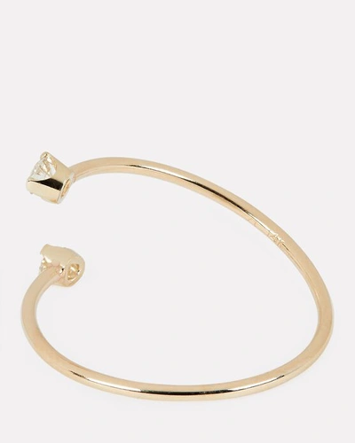 Shop Zoë Chicco Open Bypass Diamond Stacking Ring In Gold