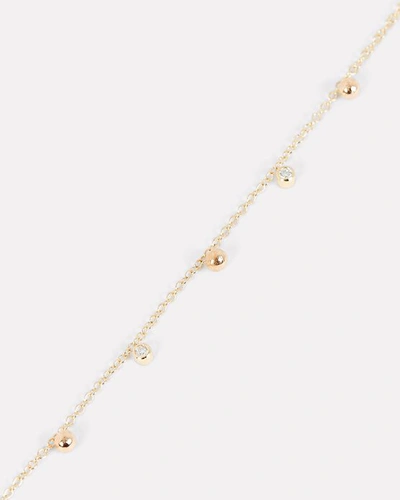 Shop Zoë Chicco Scattered Diamond Chain Necklace In Gold
