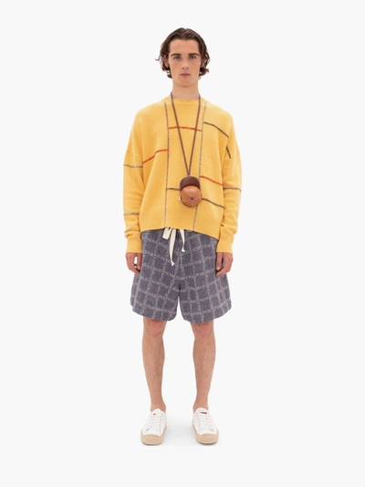 Shop Jw Anderson Patchwork Darning Jumper In Yellow